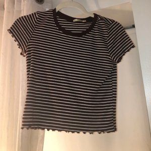 Brown striped tee